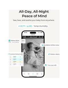 Cámara para Bebés Dr.Care SBMC05 1080P Visión Nocturna HD 2
