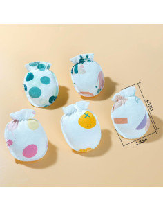 ONESING 32 Pares de Manoplas para Bebés Sin Rasguños 0-6 Meses 2