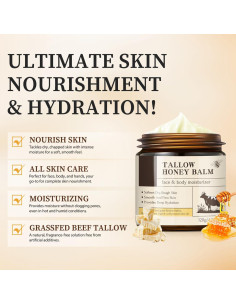 Bálsamo Hidratante Natural GUOYAOLIFU con Sebo de Res y Miel 240g 2