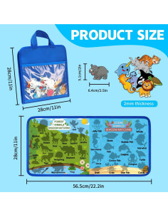 Tablero de Fieltro Montessori Grekos con 33 Tarjetas para Niños 3+ 2