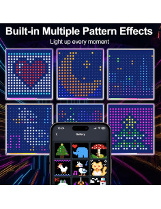 Luces de Cortina LED Inteligentes GeluEla 1.6x1.6m Control APP 2