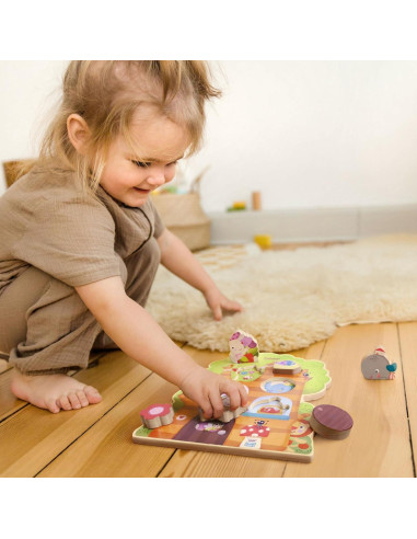 Rompecabezas de Madera Bababoo Casa en el Árbol 6 Piezas
