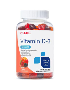 Gominolas de Vitamina D-3 GNC 120 Unidades Sabor Durazno 2