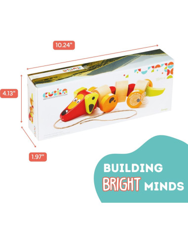 Juguete de Tirar Perro Salchicha Wise Elk - Madera FSC 10.5x26 cm