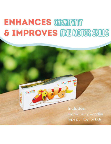 Juguete de Tirar Perro Salchicha Wise Elk - Madera FSC 10.5x26 cm