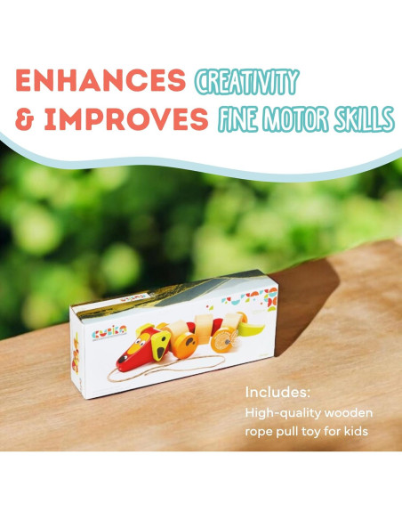 Juguete de Tirar Perro Salchicha Wise Elk - Madera FSC 10.5x26 cm