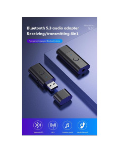 Transmisor Receptor Bluetooth 5.3 Gentechvvybuy 3.5mm Aux 2