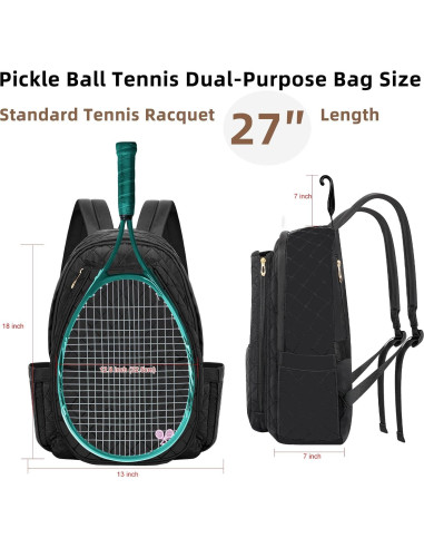 Mochila de Tenis Acolchada BEEYEO 44.96x30 cm Multifuncional