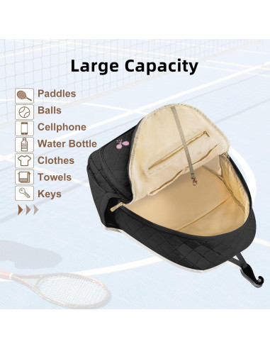 Mochila de Tenis Acolchada BEEYEO 44.96x30 cm Multifuncional
