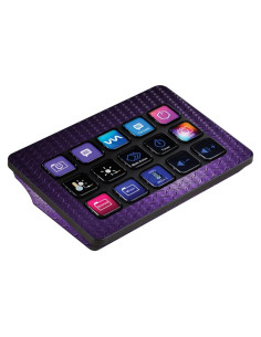 Piel de Fibra de Carbono MightySkins para Elgato Stream Deck MK.2 - Placa de Diamante Púrpura