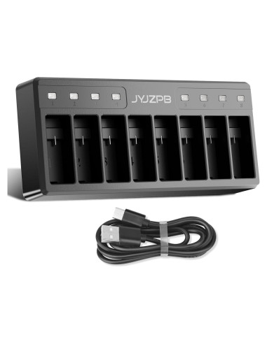 Cargador de Batería JYJZPB 8 Ranuras para GoPro Hero 12/11/10/9