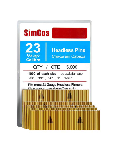 Clavos Pinner Sin Cabeza SimCos 5 Tamaños 5000 Unidades