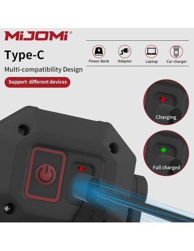 Luz de Trabajo LED Magnética MIJOMI W30 800 Lúmenes IP54
