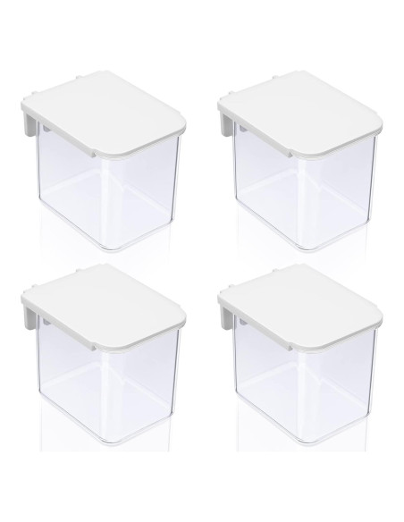 Yulejo 4 Contenedores Transparentes para Tablero de Clavos 10x8x8cm Yulejo 4 Contenedores Transparentes para Tablero de Clavos 10x8x8cm