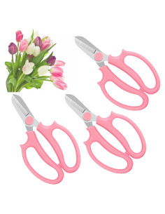Tijeras de Jardín OJYUDD 3 Pcs Profesionales Rosa 16.5 cm