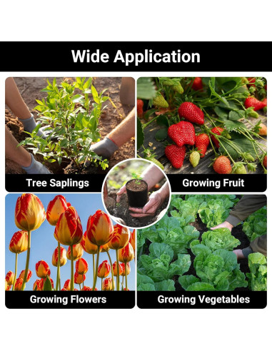 Bolsas de Cultivo Negras ENPOINT 200 Unidades 14.99x13.97 cm