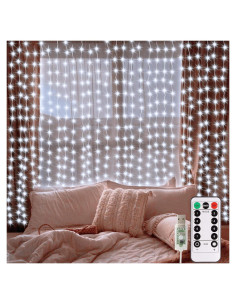 Luces de Cortina LED Echosari 300 Bombillas USB 3m x 3m Blanco Frío