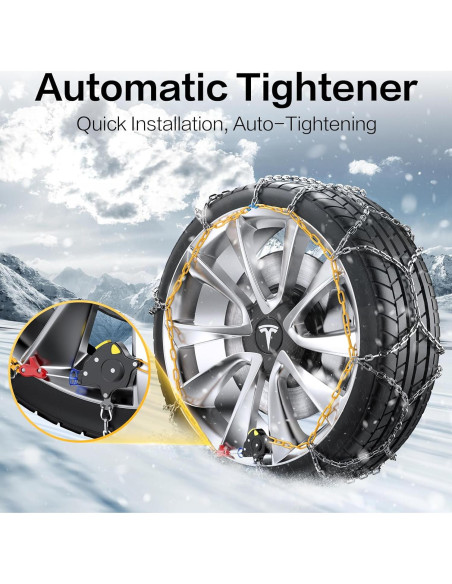Cadenas de Nieve Alllake para Tesla Model Y - Juego de 2