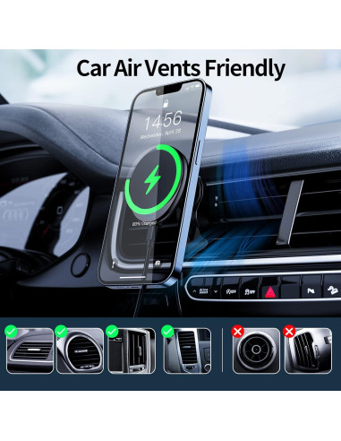 Soporte de Coche Inalámbrico MagSafe HOSEASON 15W para iPhone