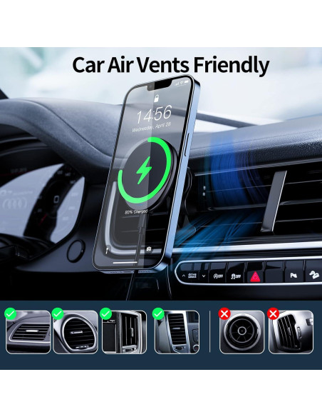 Soporte de Coche Inalámbrico MagSafe HOSEASON 15W para iPhone