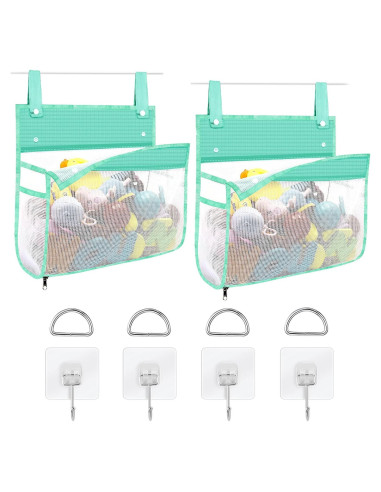 Linkidea Organizador de Juguetes de Baño 2 Piezas Malla Verde