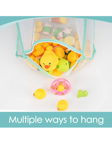 Linkidea Organizador de Juguetes de Baño 2 Piezas Malla Verde