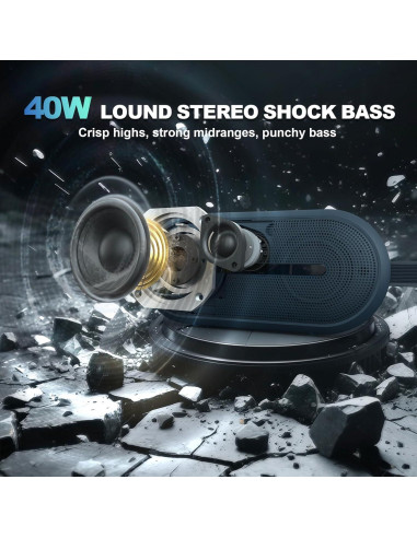 Altavoz Bluetooth Portátil SOWO Soundwave Pro 40W Impermeable