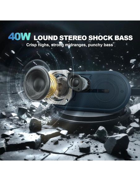 Altavoz Bluetooth Portátil SOWO Soundwave Pro 40W Impermeable