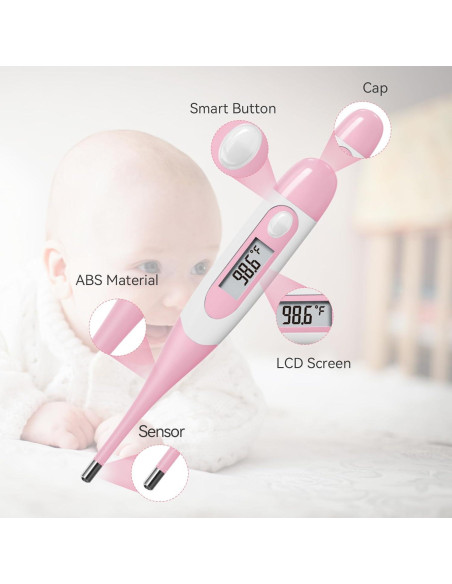 Termómetro Digital Clínico Berrcom DT008 con Punta Flexible