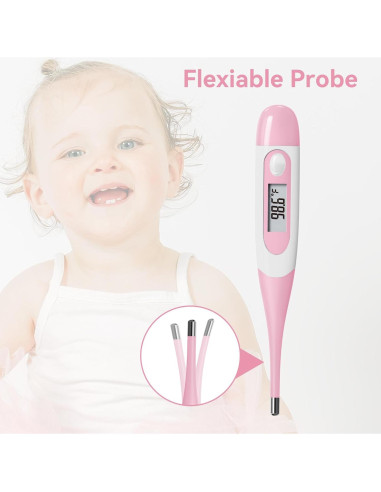 Termómetro Digital Clínico Berrcom DT008 con Punta Flexible