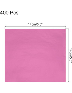 Hojas de Oro Imitación MECCANIXITY 400 Pcs 14x14cm Rosa 2