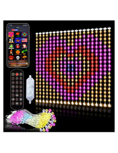 Luces de Cortina LED Inteligentes 400LED RGB 1x1m Control APP