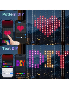 Luces de Cortina Inteligentes Afirst 540 LED RGB Control Remoto 2