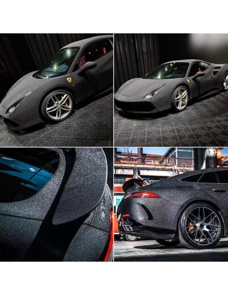 Envoltura de Vinilo Negro Brillante AuMoHall 30x200 cm