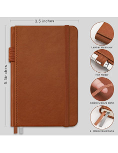 Cuaderno de Bolsillo RETTACY A6 2-Pack 320 Páginas Tapa Dura 2