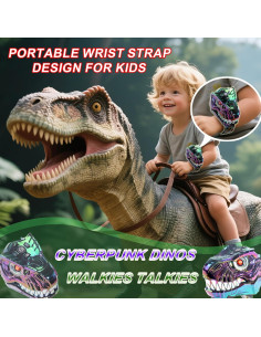 Walkie Talkies de Dinosaurio BoomCaCa para Niños 2 Paquete 2