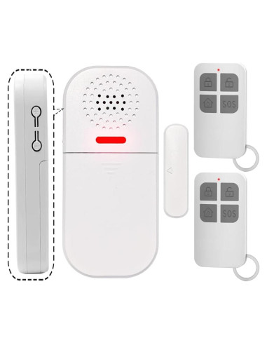 Alarma de Puerta Inalámbrica EverNary PA05 con Control Remoto