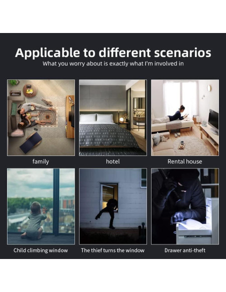 Alarma de Puerta Inalámbrica EverNary PA05 con Control Remoto