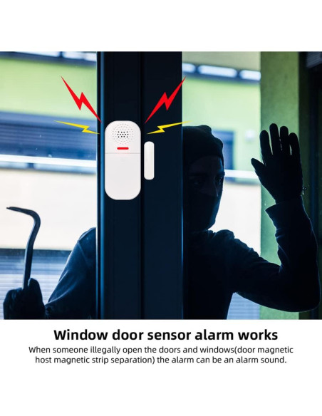 Alarma de Puerta Inalámbrica EverNary PA05 con Control Remoto