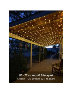 Luces de Cortina LED 594 Lighting EVER 6m x 3m 27 Cuerdas 2