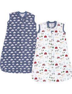 Saco de Dormir Sin Mangas Hudson Baby 0-6 Meses Animales de Granja 2