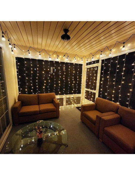 Luces de Cortina LED 594 Lighting EVER 6m x 3m 27 Cuerdas