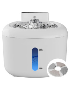 Fuente de Agua Inoxidable Pawinner 1.8L para Gatos Silenciosa
