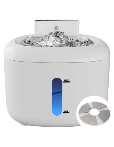Fuente de Agua Inoxidable Pawinner 1.8L para Gatos Silenciosa