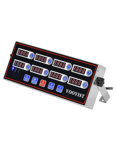 Temporizador Digital de Cocina YOOYIST 8 Canales Acero Inoxidable