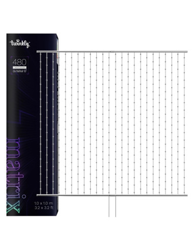 Cortina LED Twinkly 1x1m RGB Alta Densidad 480 LEDs