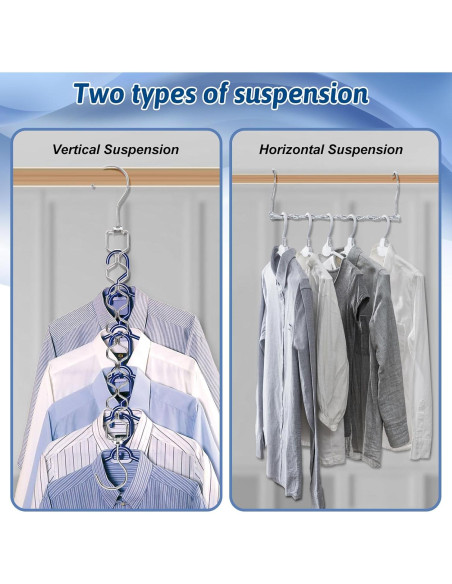 Paquete de 10 Perchas Plegables Meyeyaia Plateadas 49 cm