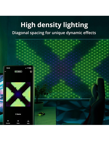 Cortina LED Twinkly 1x1m RGB Alta Densidad 480 LEDs