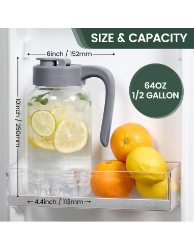 Jarra de Mason hermética Spreccio 2 piezas 1.81 kg vidrio