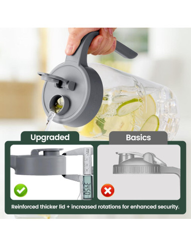 Jarra de Mason hermética Spreccio 2 piezas 1.81 kg vidrio